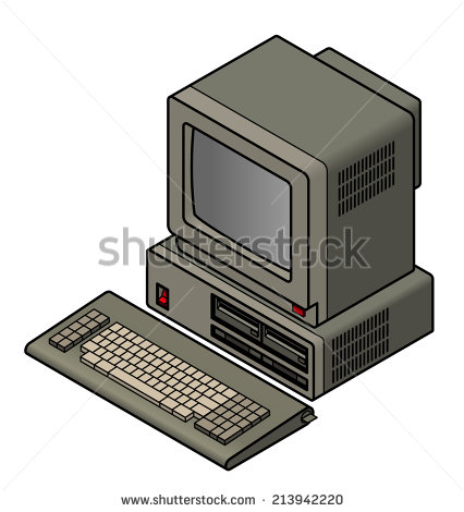 426x470 Old Computer Vector Images