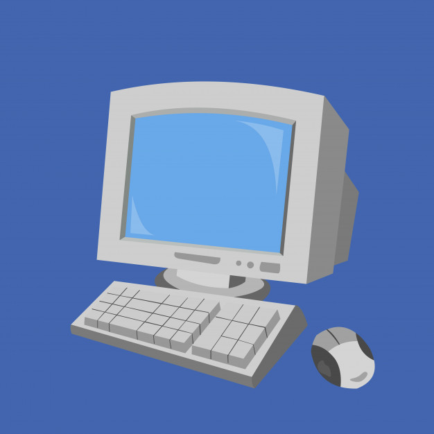 626x626 Old Computer Vector Premium Download
