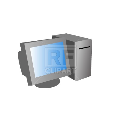 400x400 Old Computer With Crt Monitor Free Vector Image Vector Artwork