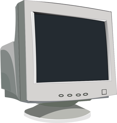 478x500 Sad Old Mac Computer Vector Clip Art