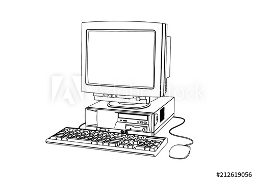 Old Computer Vector at Vectorified.com | Collection of Old Computer ...