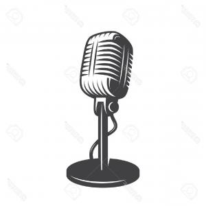 300x300 Retro And Modern Microphones Vector Clipart Savoyuptown