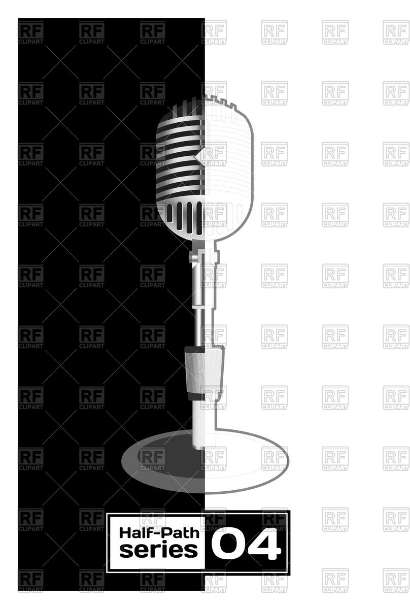 808x1200 Retro Microphone Vector Image Of Objects