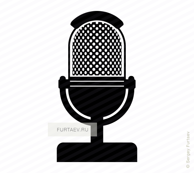 620x553 Retro Microphone Vector Icon