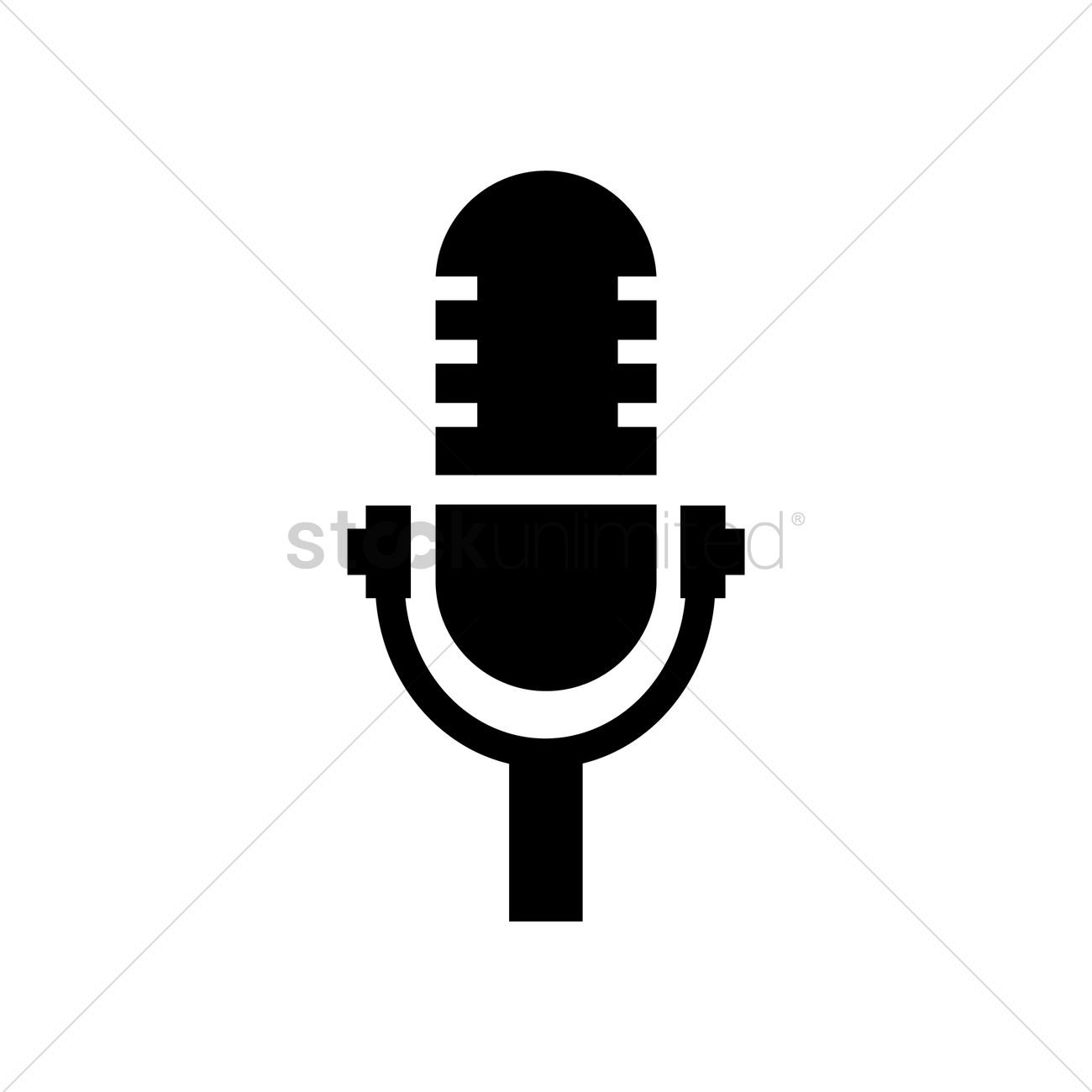 1300x1300 Vintage Microphone Vector Image