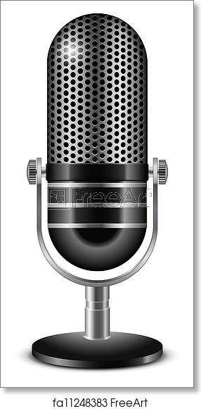 286x581 Free Art Print Of Microphone Vector Illustration Of Retro