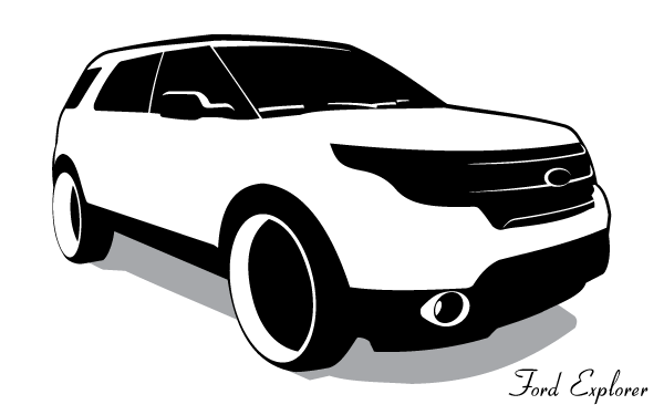 600x375 Ford Explorer Vector Image Download Free Vector Art Free Vectors