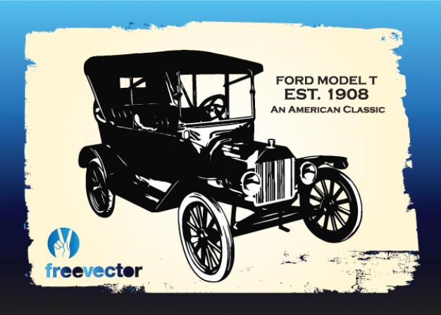 626x448 Vintage Ford Car Free Vector Vector Free Download