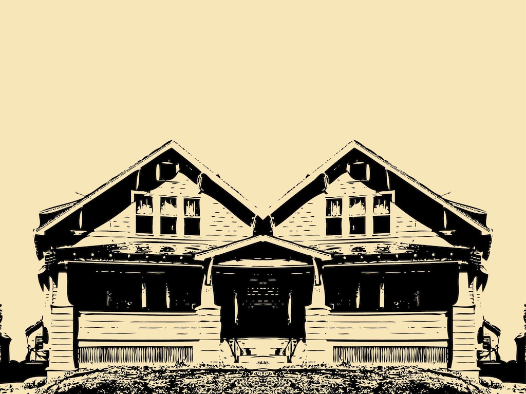 1024x767 Old House Vector Art Graphics