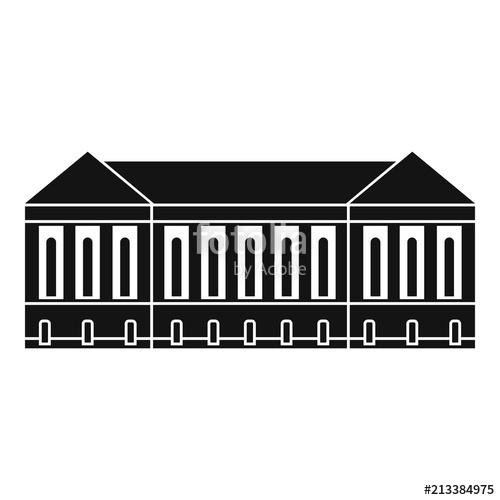 500x500 Old Building Icon Simple Illustration Of Old Building Vector Icon