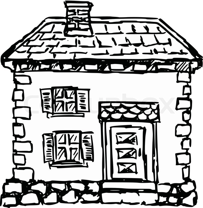 780x800 Sketch, Doodle Illustration Of Old Stock Vector Colourbox