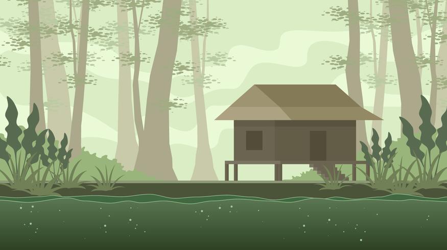 875x490 Old House In The Bayou Free Vector