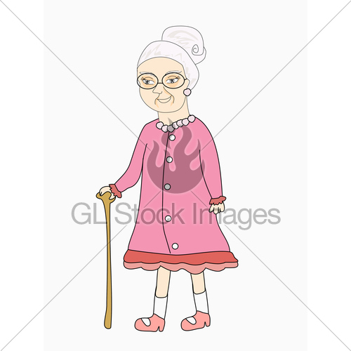 Old Lady Vector Illustration Gl Stock Images 500x500 Old Lady Vector Illustration Gl Stock Images