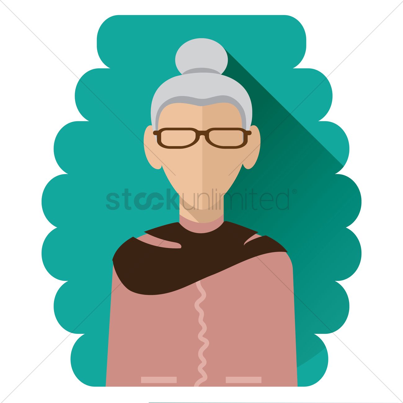 Old Lady Avatar Vector Image 1300x1300 Old Lady Avatar Vector Image