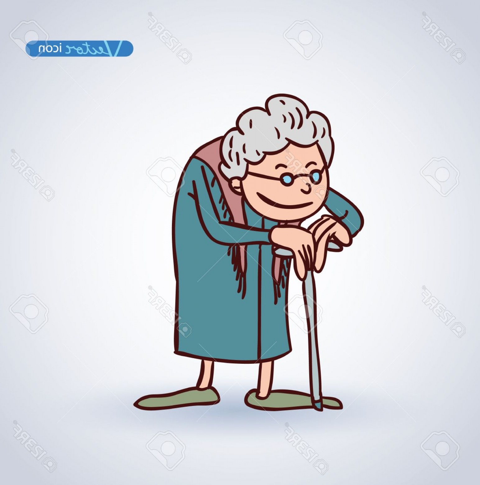 Photostock Vector Old Woman Vector Illustration Catchsplace 1544x1560 Photostock Vector Old Woman Vector Illustration Catchsplace