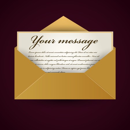 450x450 Old Opened Envelop With Letter Vector Illustration Royalty Free