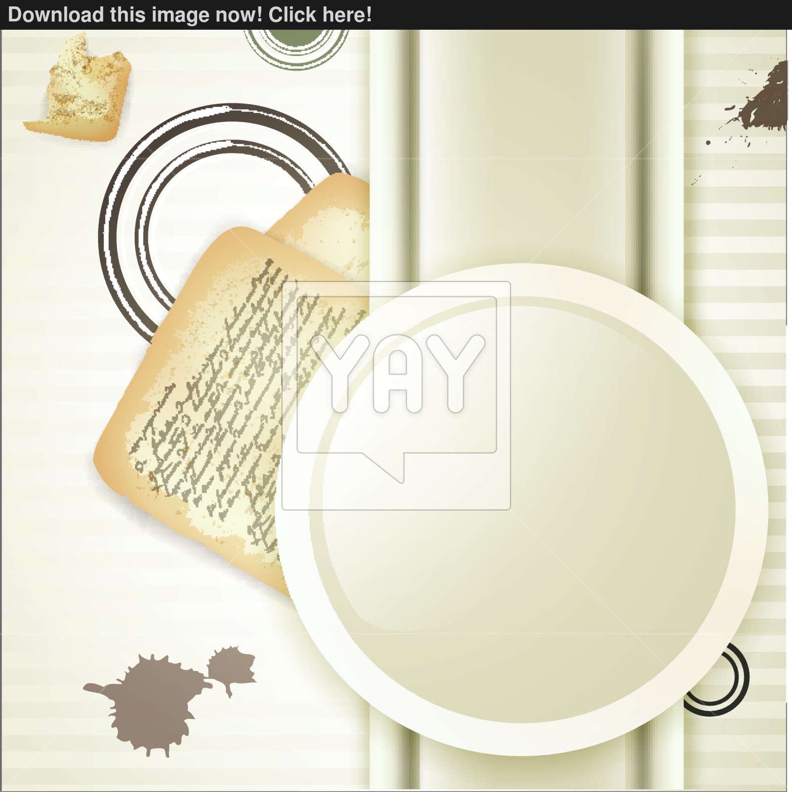 1600x1600 Vintage Composition With Round Frame And Old Letter Vector