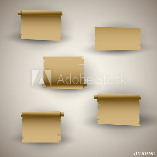 500x500 Vintage Roll Of Paper Or Parchment, Papyrus, Or Ancient Old Letter