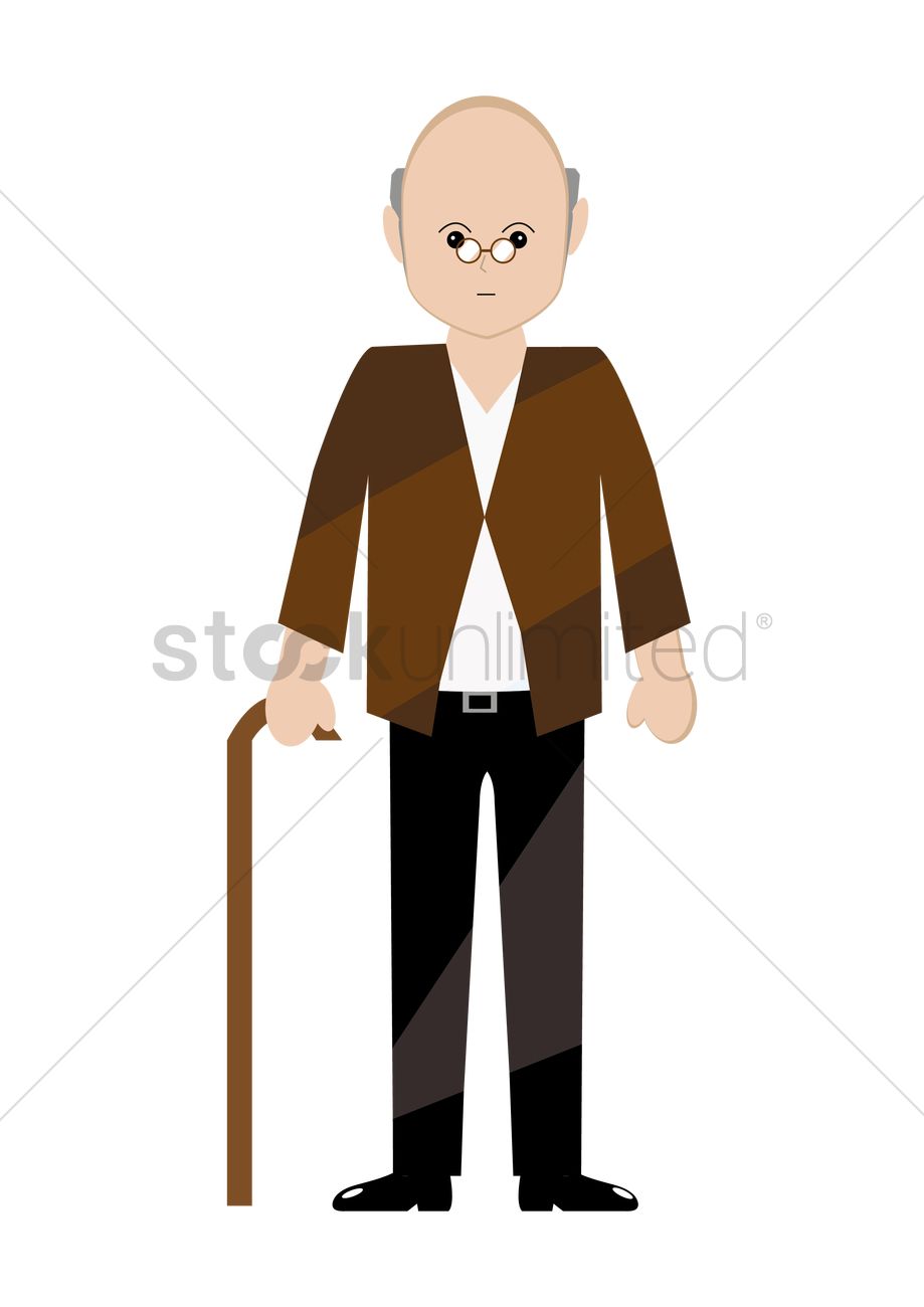 919x1300 Old Man Vector Image