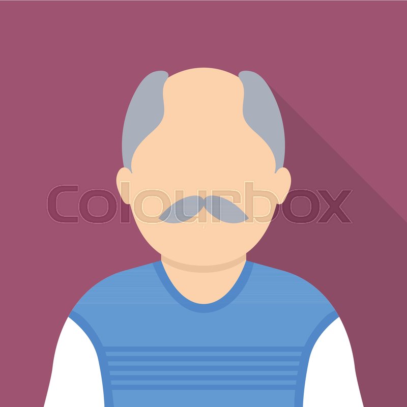 800x800 Old Man Icon Flat Illustration Of Old Stock Vector Colourbox