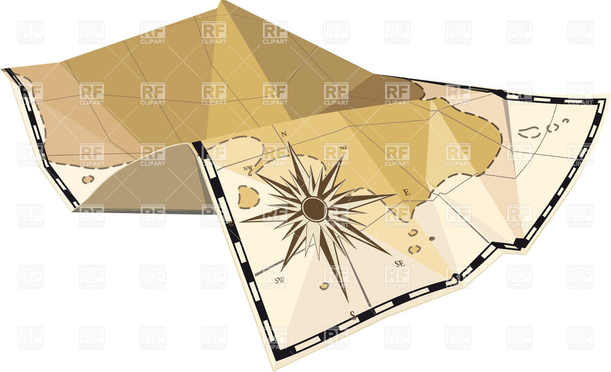 Old Map Of The Island With Traces Of Folds And Wind Rose Vector 1200x731 Old Map Of The Island With Traces Of Folds And Wind Rose Vector