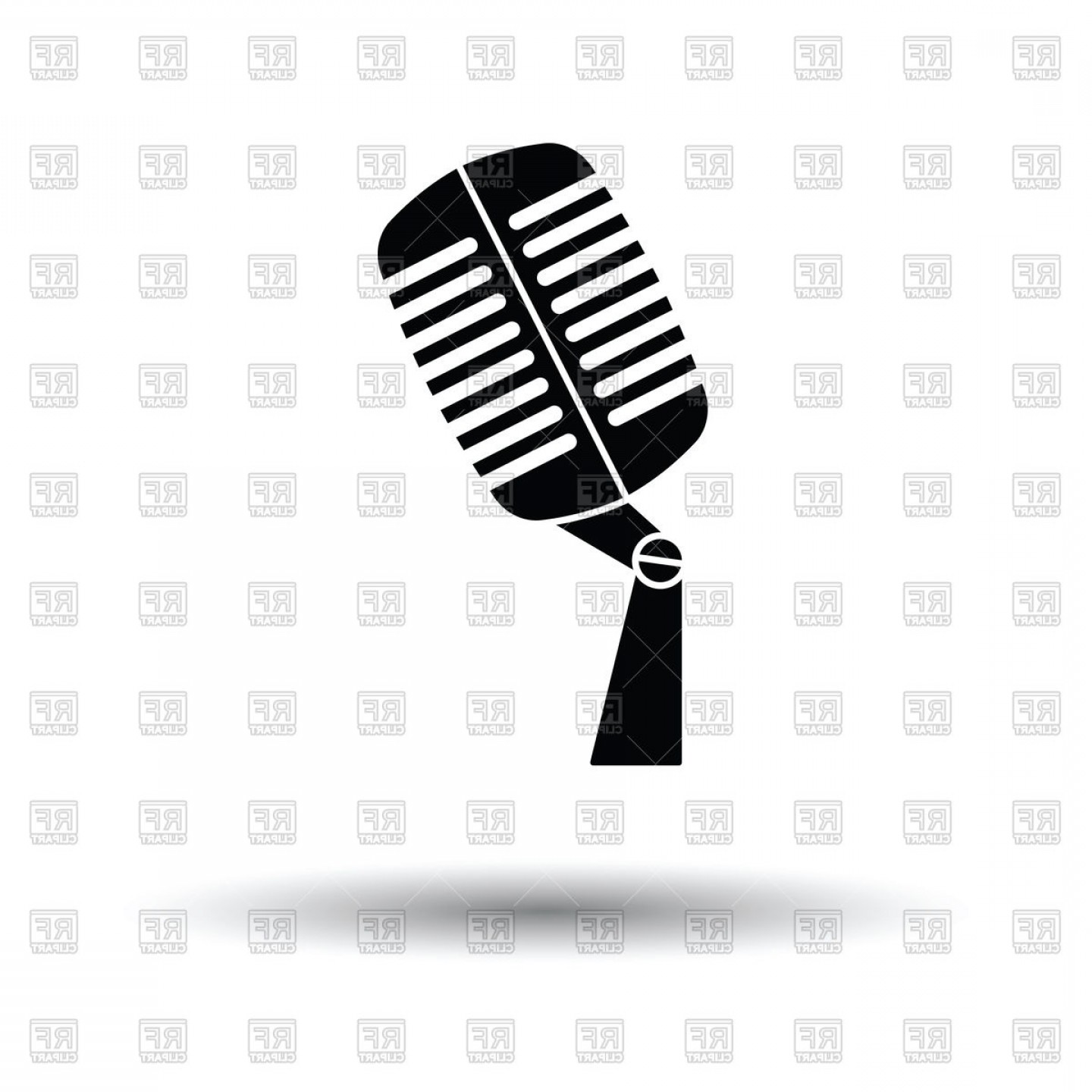 1440x1440 Old Microphone Icon With Shadow Vector Clipart Geekchicpro