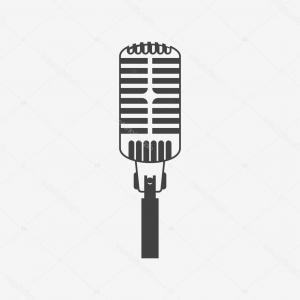 300x300 Old Microphone Isolated On White Background Hand Vector Savoyuptown