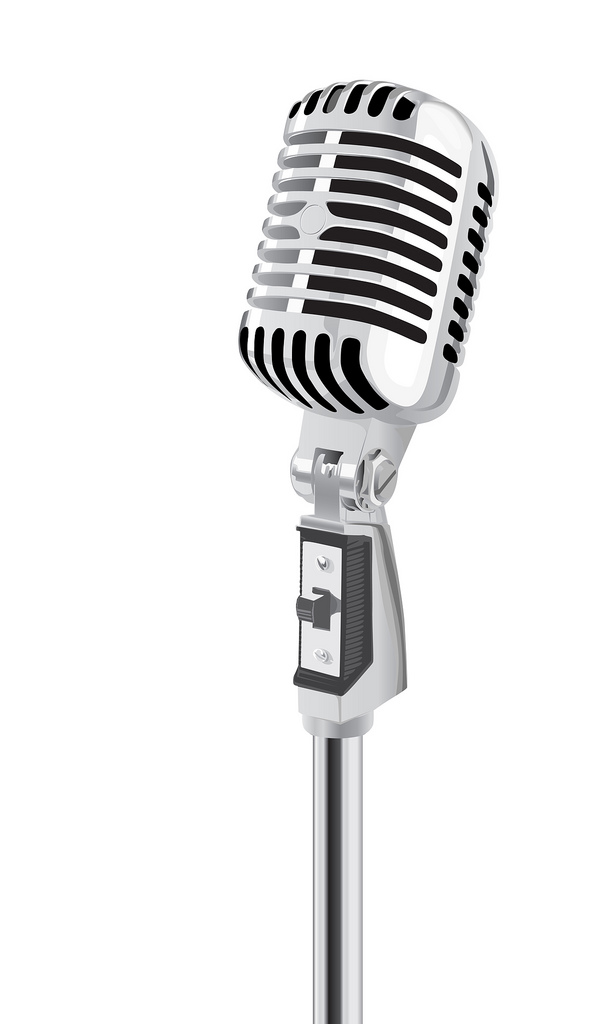 602x1024 Old Microphone Vector
