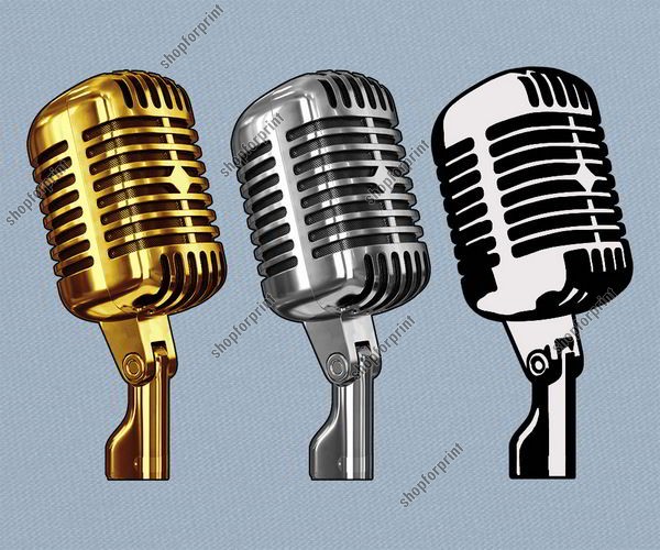 Old Microphone Vector At Vectorified.com | Collection Of Old Microphone ...