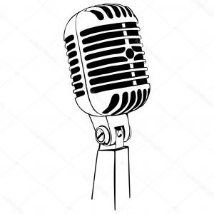 300x300 Photostock Vector Isolated Retro Stage Microphone Vector