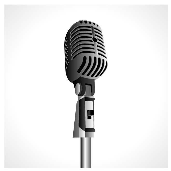 Old Microphone Vector At Vectorified.com | Collection Of Old Microphone ...