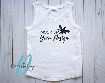 340x270 White Toddler Tank Top Mockup, Old Navy, Flat Lay, Tank Top, T