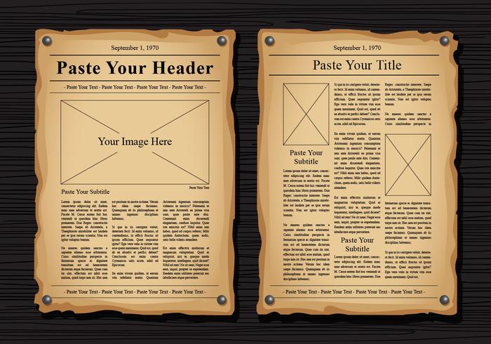 700x490 Old Newspaper Vector Templates