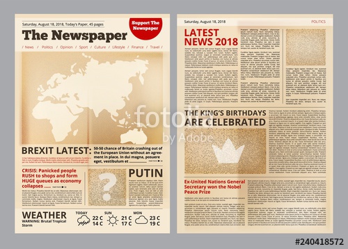 500x358 Old Newspaper Vintage Antique Paper Of Magazine Pages