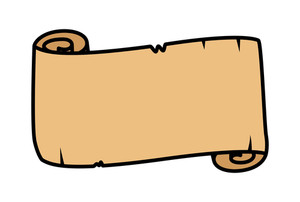 300x202 Old Cartoon Scroll Parchment Vector Illustration Royalty Free
