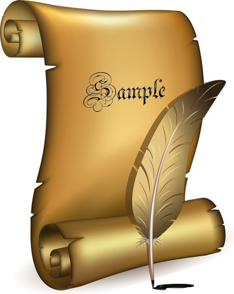 478x600 Set Of Old Parchment Scrolls Vector Free Vector In Encapsulated