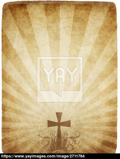 386x512 Cross On Old Parchment Vector