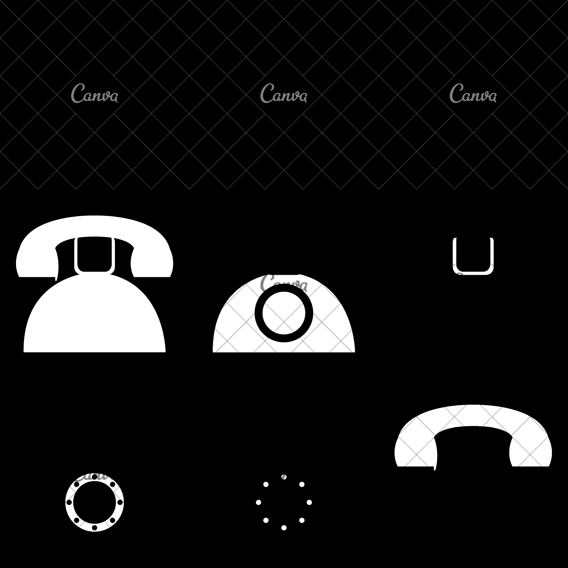 2400x2400 Colorful Old Phone, Vector Graphic