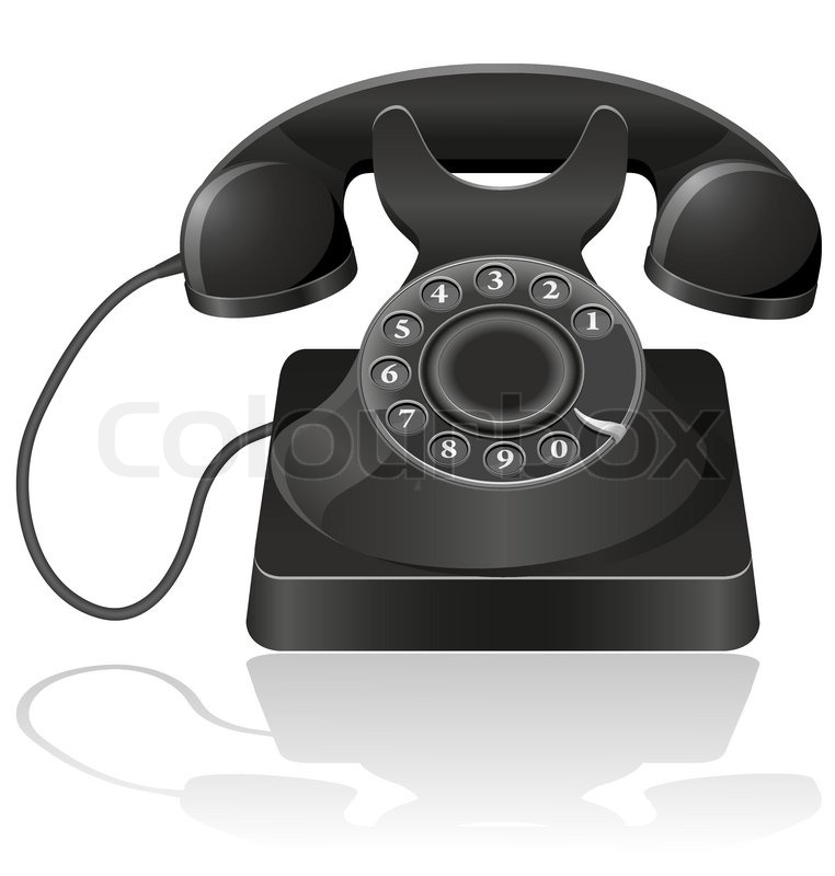 762x800 Old Phone Vector Illustration Stock Vector Colourbox