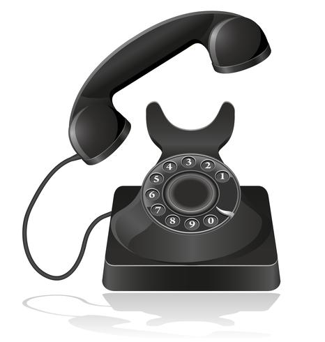 466x490 Old Phone Vector Illustration