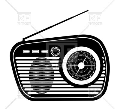 400x362 Old Radio Vector Image Of Signs, Symbols, Maps Konturvid
