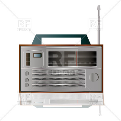 400x400 Old Radio Receiver Vector Image Of Objects Artalex