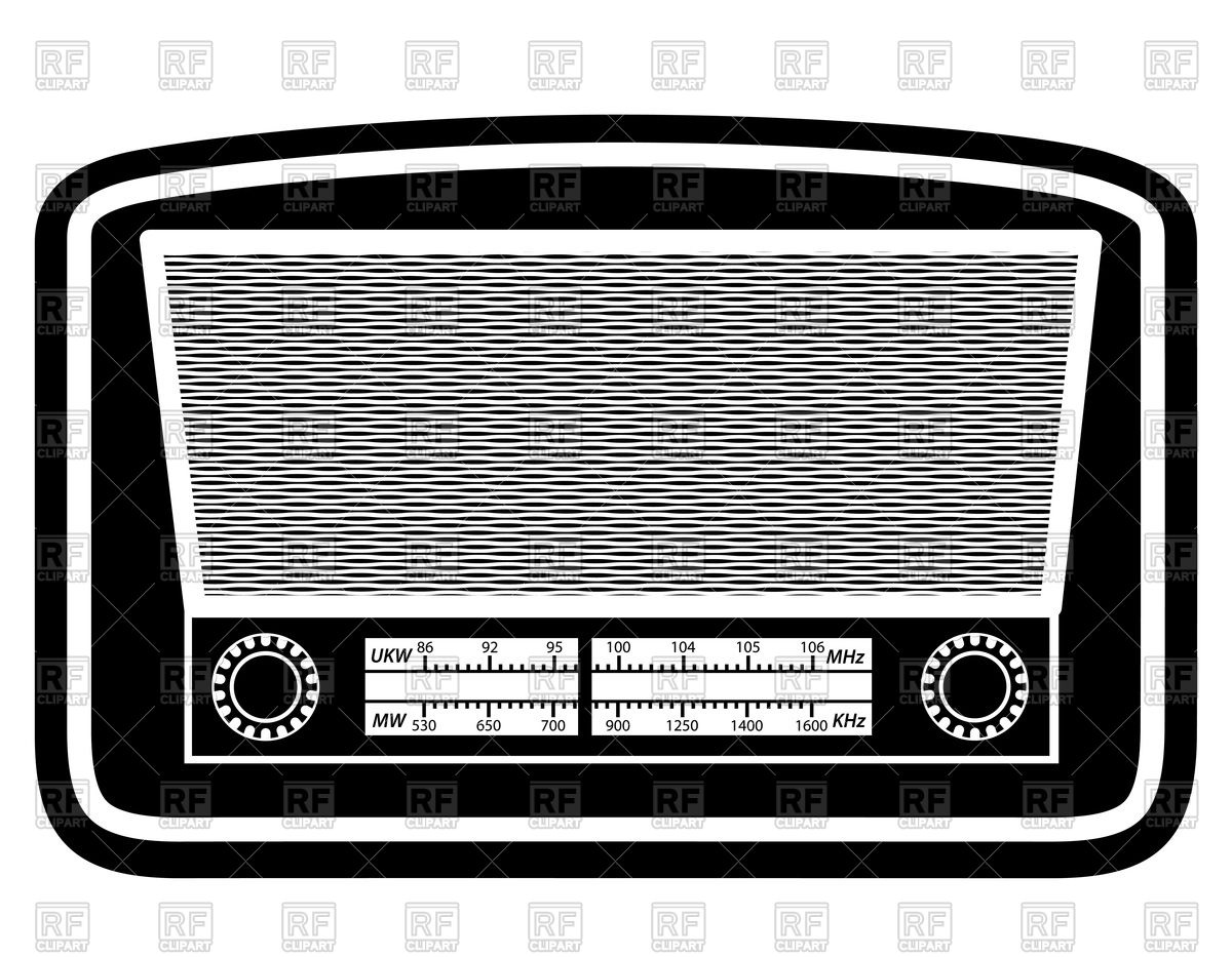 1200x933 Radio Old Icon Isolated On White Background Vector Image