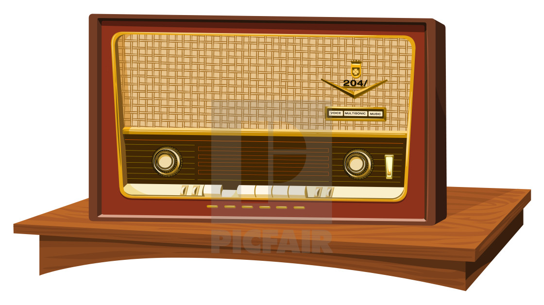 1120x628 Vector Of Old Radio