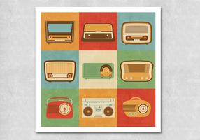 286x200 Vintage Radio Free Vector Art