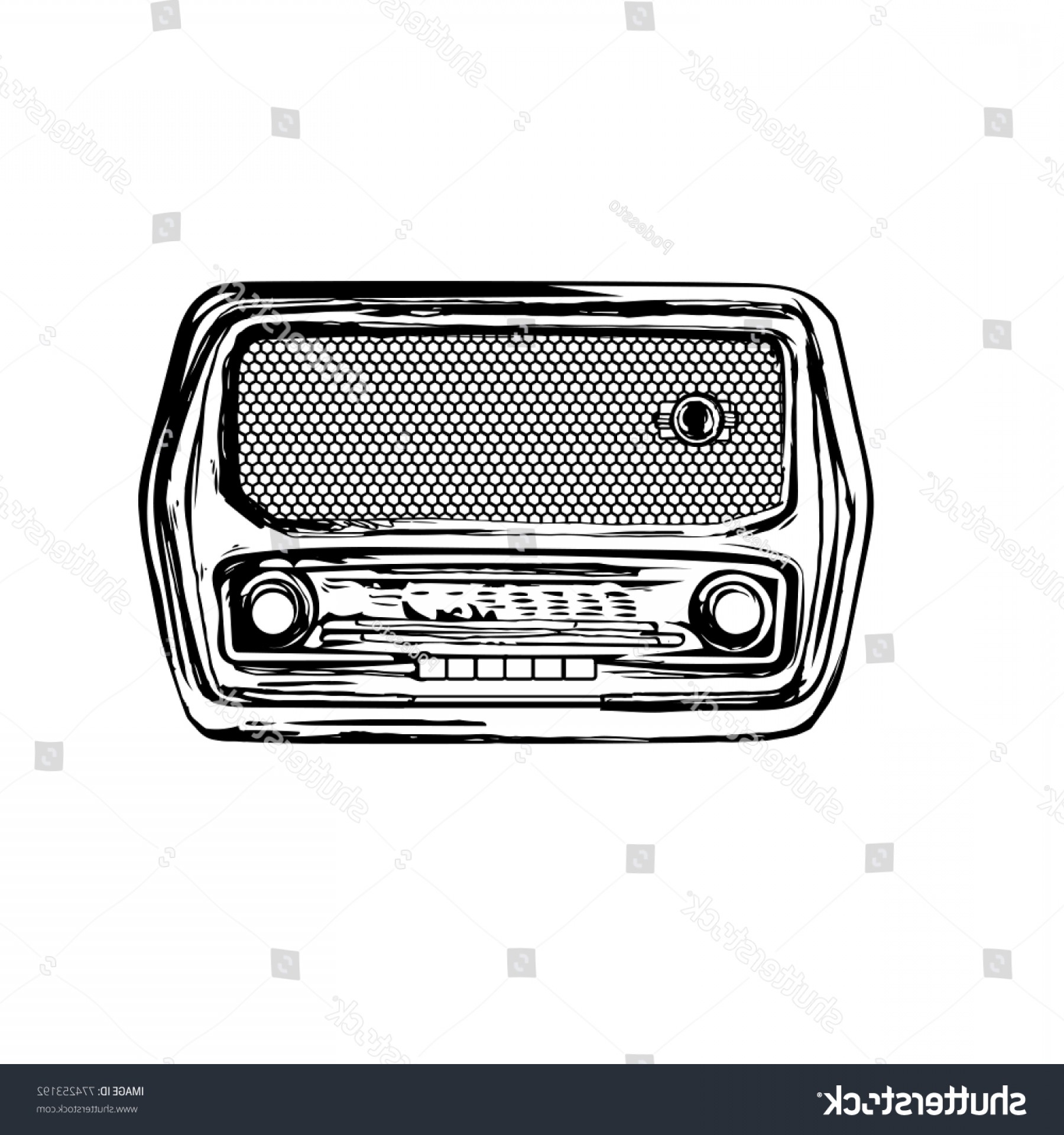 1800x1920 Vintage Radio Vector Catchsplace