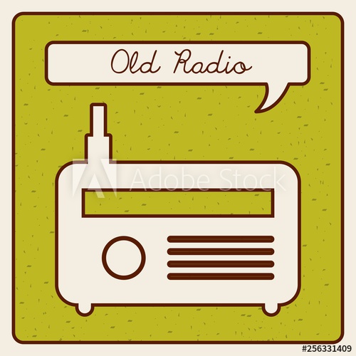 500x500 Old Radio Vector