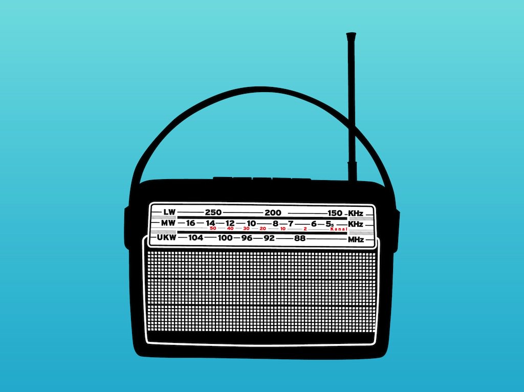 1024x766 Old Radio Vector Vector Art Graphics