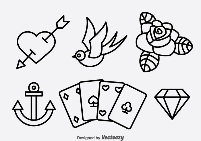 700x490 Old School Tattoo Collection Vector