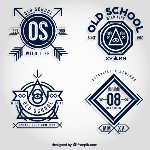 626x626 Old School Badges Vector Free Download